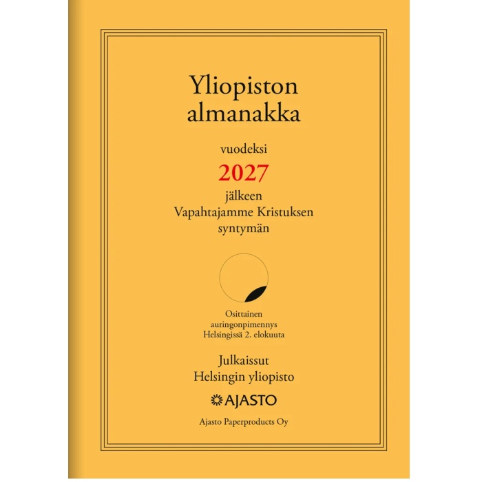 Ajasto Yliopiston almanakka A6 2027