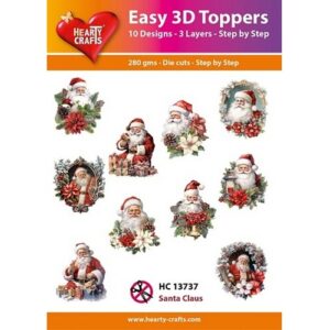 Hearty crafts stanssatut 3d-kuvat Santa Claus
