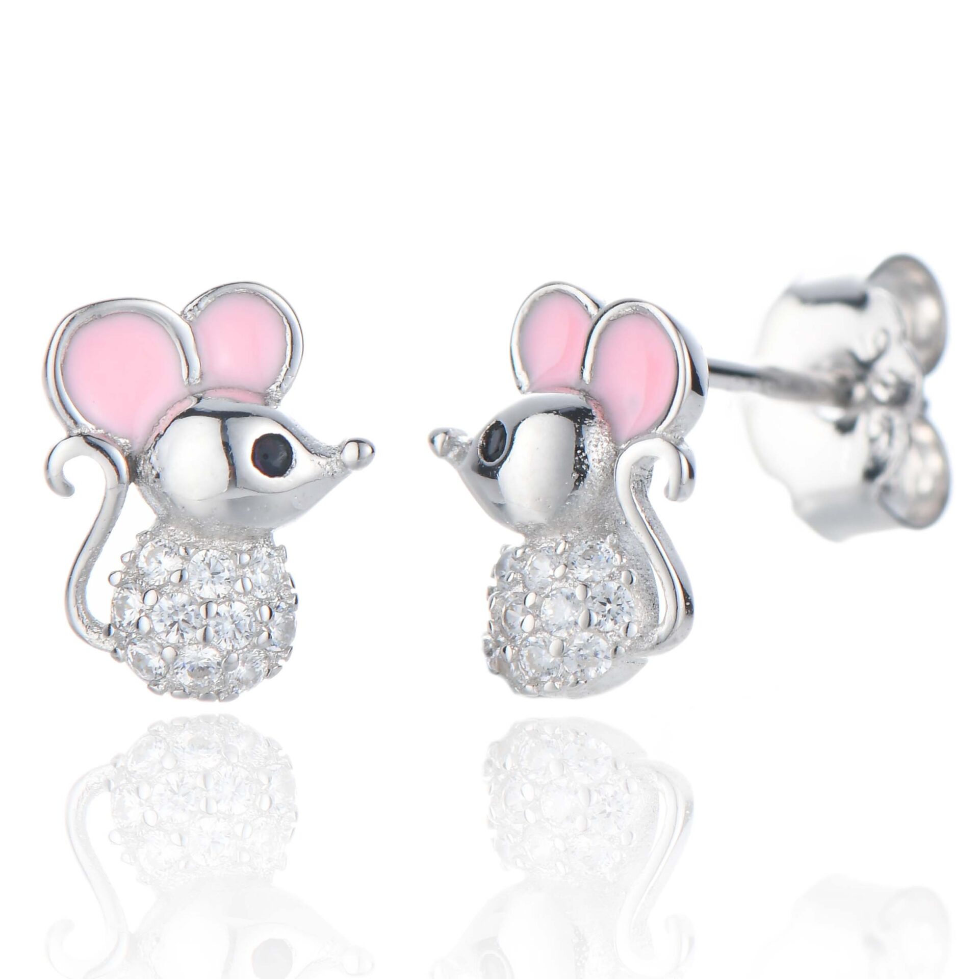 Silver Bar hopeakorvakoru Söpö mouse tapilla cz