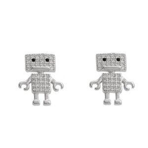 Silver bar hopeakorvakoru robot tapilla