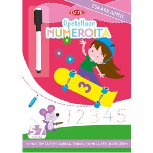 Tactic Opetellaan Numeroita pyyhittävä puuhakirja
