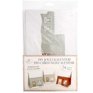 JK DIY-Joulukalenteri Talot punaharmaa 24kpl