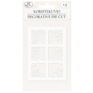JK Koristekuvio Ikkuna lumihiutale valkoinen 5kpl
