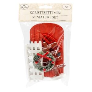 JK Koristesetti mini Ovi, aidat ja kyltti 6kpl