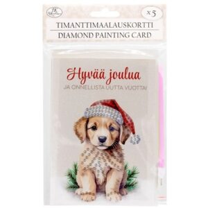 JK Timanttimaalauskortti Koira joulu 5kpl