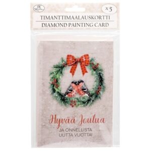 JK Timanttimaalauskortti Kranssi ja linnut 5kpl