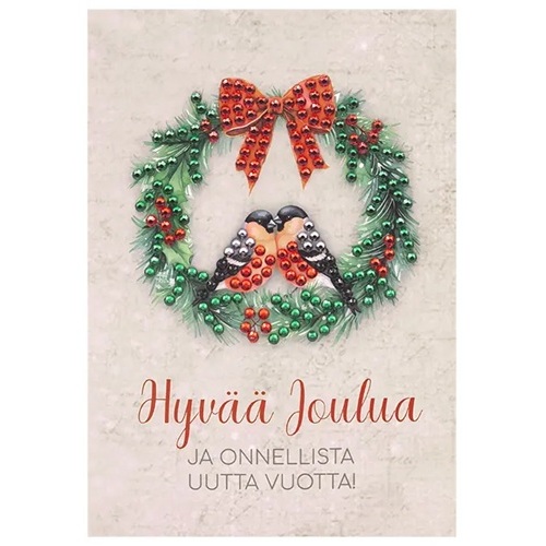 JK Timanttimaalauskortti Kranssi ja linnut 5kpl - Image 2