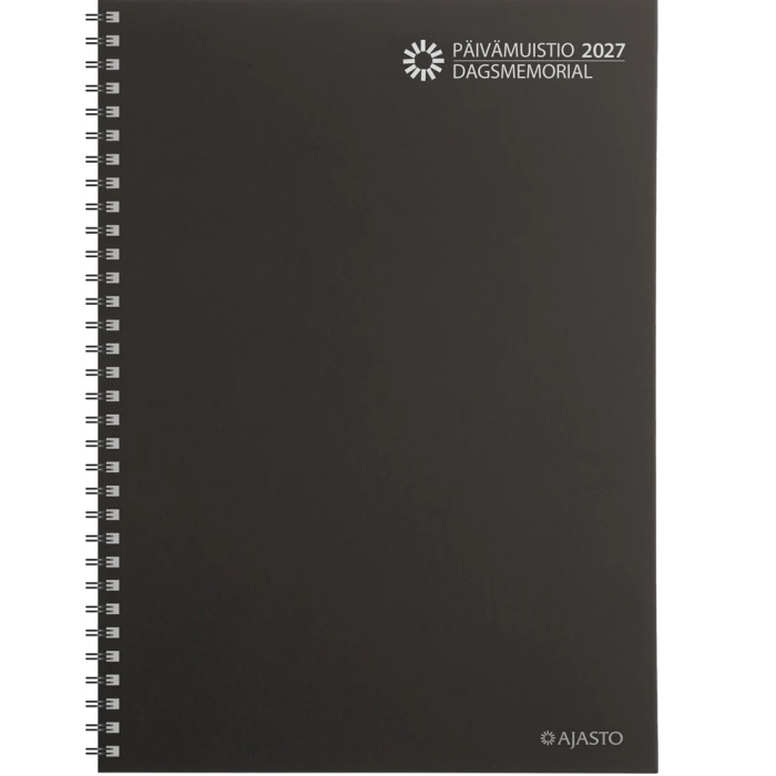 Ajasto Päivämuistio/Dagsmemorial, parikierresidottu, musta 2027