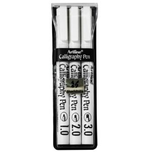 Artline kalligrafiakynäsarja 1/2/3mm musta