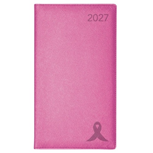 Vuosikalenteri 2027 Roosa nauha Pocket Pinkki 8x16cm