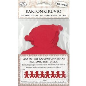 JK Kartonkikuvio Tonttuketju 80cm