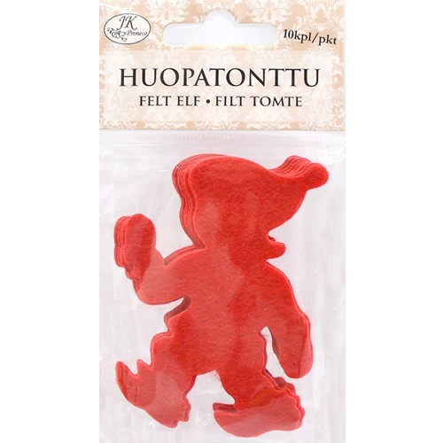 JK Primeco Huopatonttu punainen 5x7,5cm 10kpl