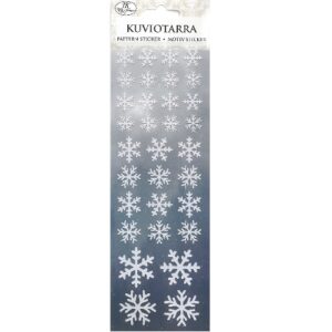 JK Kuviotarra Lumihiutale valkoinen glitter