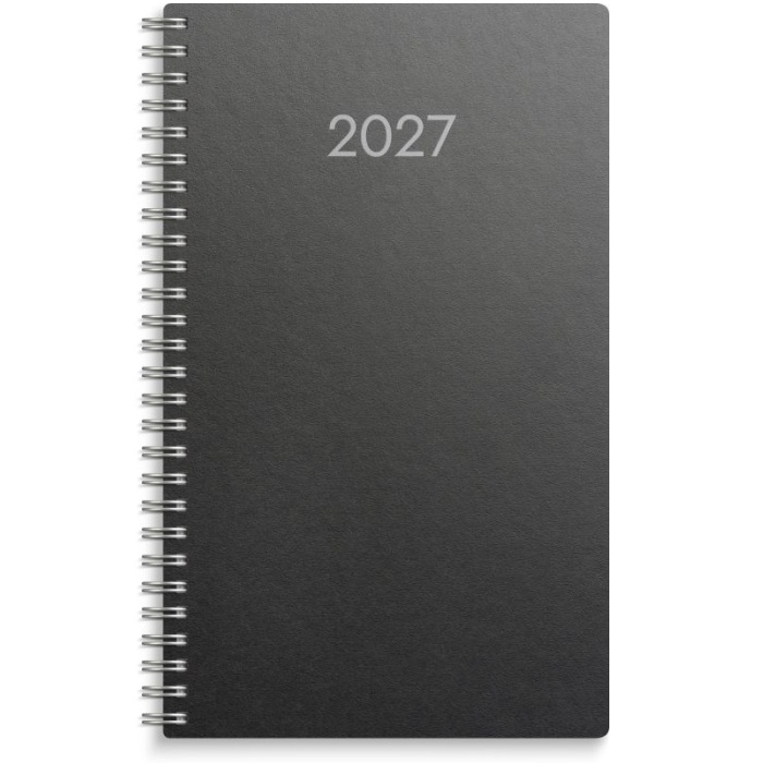 Burde 2-viikon pöytäkalenteri Eco 2027 musta 120x210 mm