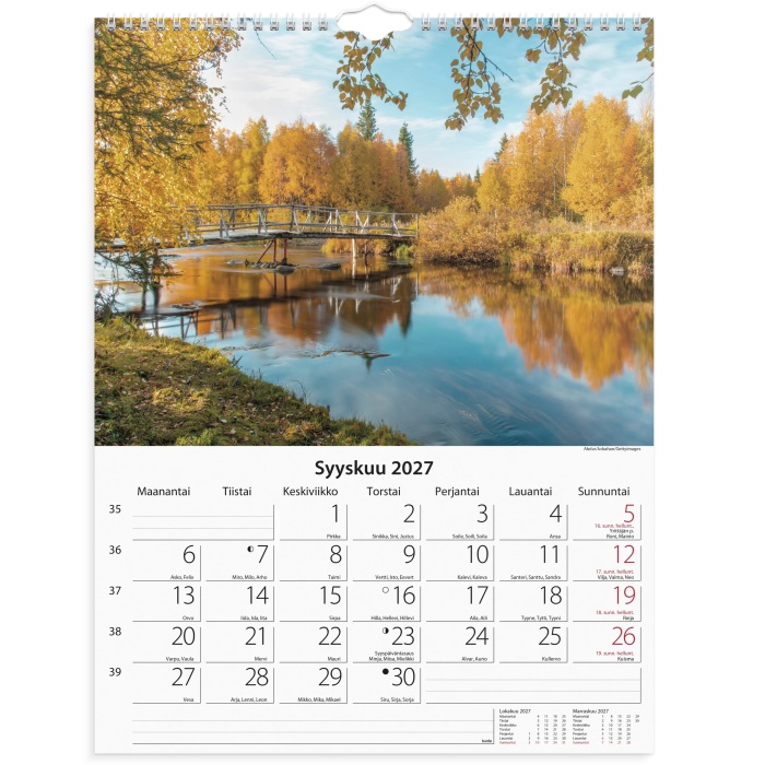 Burde Luonto seinäkalenteri 2027 - Image 2