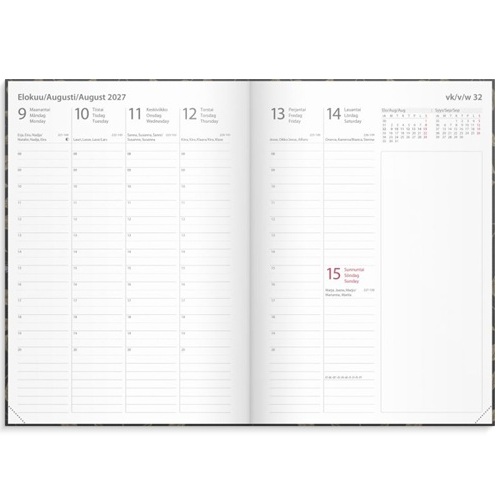 Burde A5 kalenteri Business Flora 2027 - Image 2