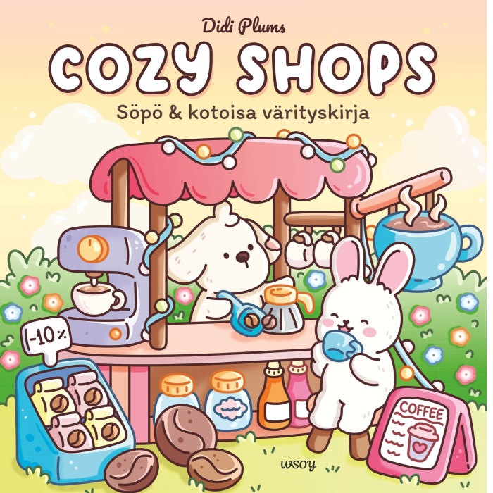 Cozy Shops Söpö ja kotoisa värityskirja Plums, Didi