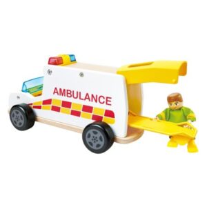 Hape ambulanssi valolla ja sireenillä