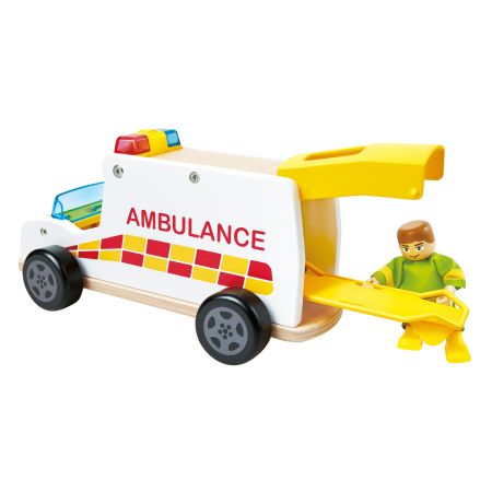 Hape ambulanssi valolla ja sireenillä