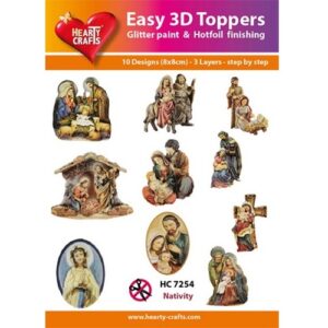 Hearty crafts valmiiksi leikatut 3d-kuvat Nativity, 10kuvaa