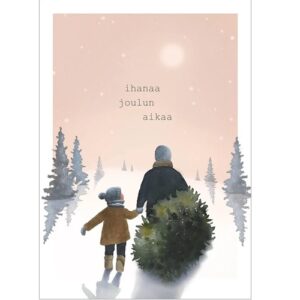 Putinki 2-osainen joulukortti Henna Adel, Kuusen haku