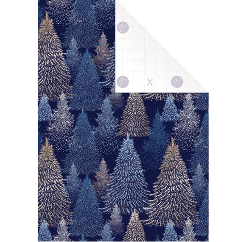Partisan Lahjapaperirulla Midnight forest sininen