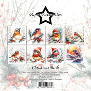 Paper Favourites kuviopaperilehtiö Christmas birds 15x15cm/24