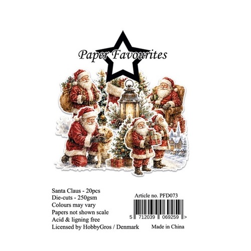 Paper Favourites leikekuvat Santa Claus 20kpl