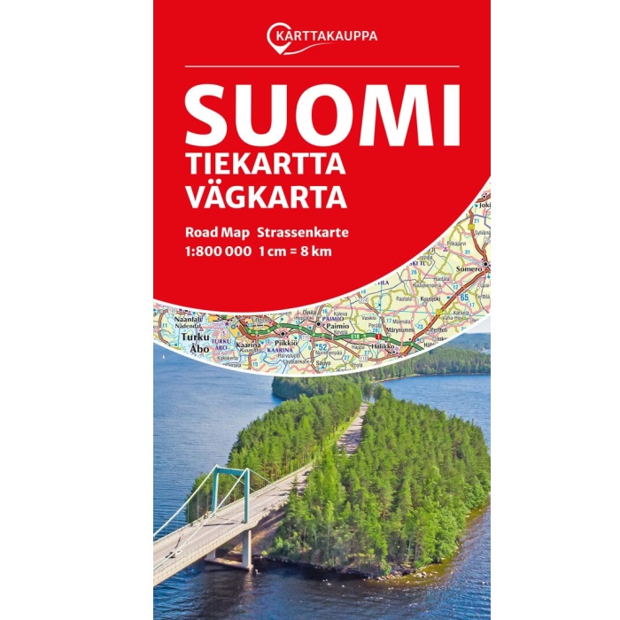 Suomi tiekartta Finland Road Map 1:800 000